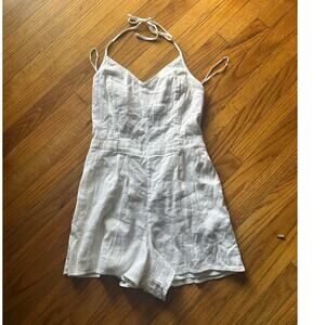 Hollister White Halter Romper | Size M | Summer Vibes
